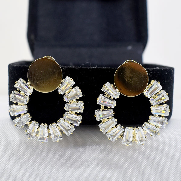 Golden Cascade: Dangling Style Earrings
