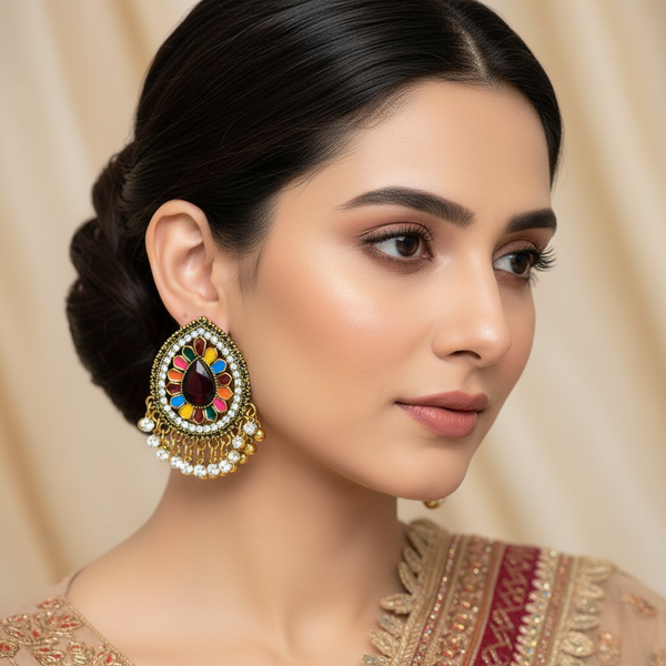 Timeless Elegance: Exquisite Multicolor Stud Earrings