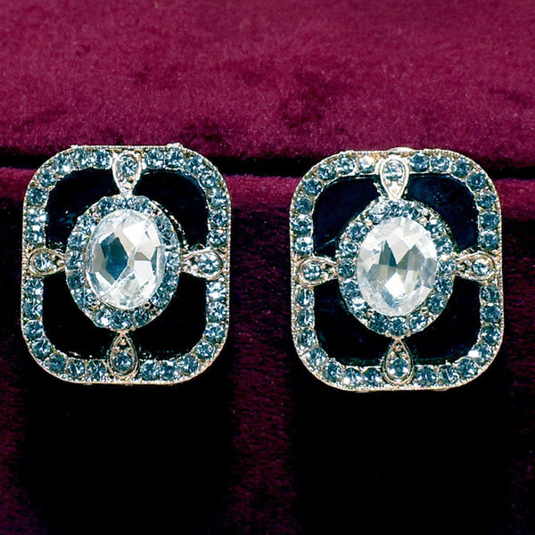 Classic Black Stone Stud Earrings: Timeless Elegance