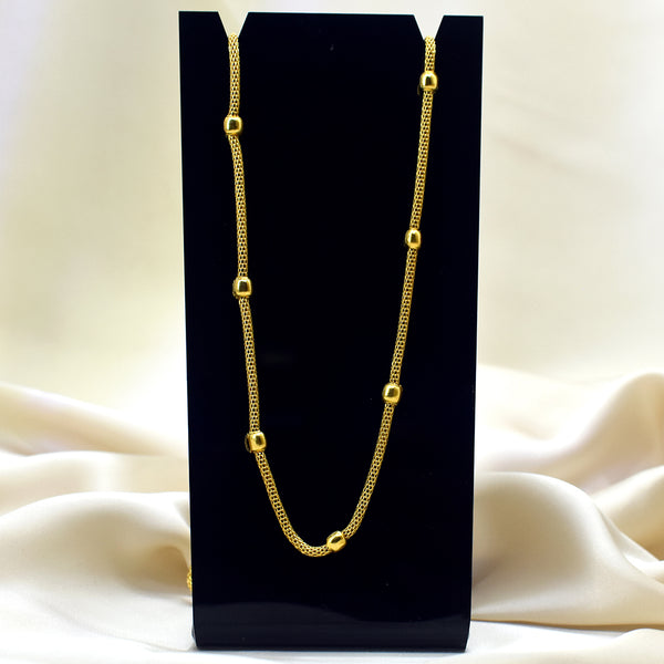 Fancy Beaded Gold-Plated Necklace