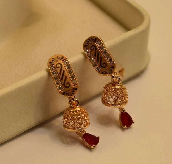 Stunning Gold Plated Drop Earrings