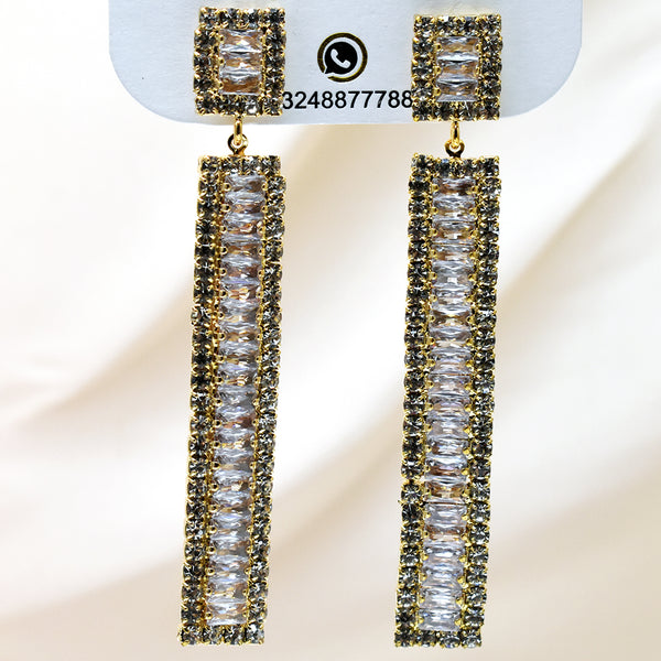 Zircon Brilliance: Exquisite Drop Earrings for Elegant Allure