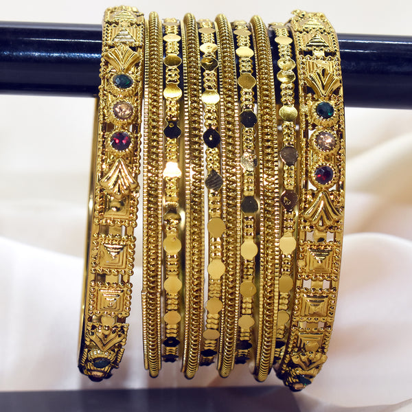 "Timeless Beauty: Set of 12 Antique Indian Bangles"