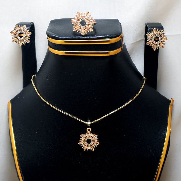 Star Box CZ Necklace Combo Set