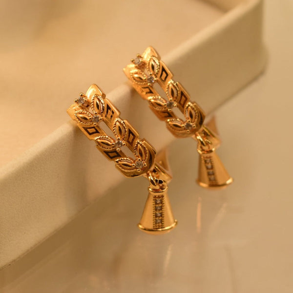 Elegant Gold Plated Drop Earrings