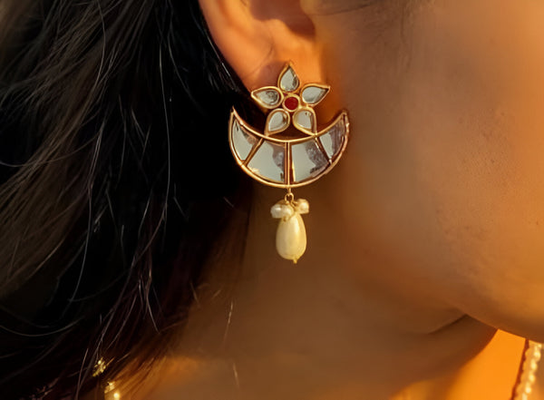 Crescent and Star Earrings: Celestial Elegance