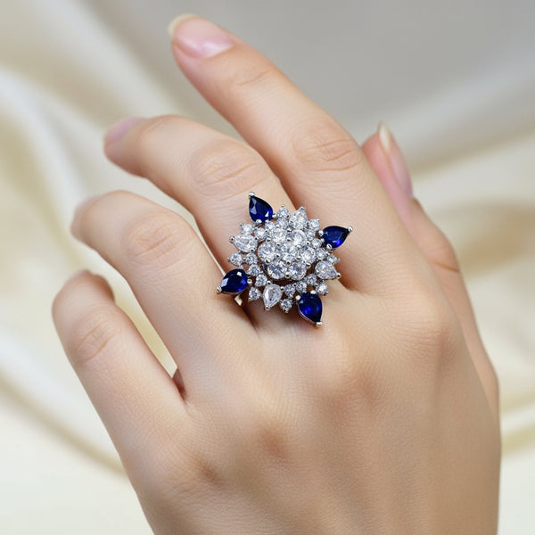 Sapphire Elegance: AD Ring