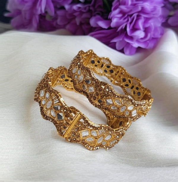 Pair of Beautiful Golden Bangles: Timeless Elegance