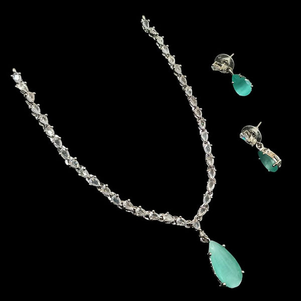 Elegant Teardrop Necklace and Earring Set