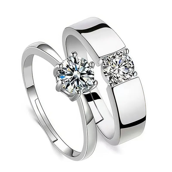 Adjustable Couple Rings | Stackable Zirconia Rings