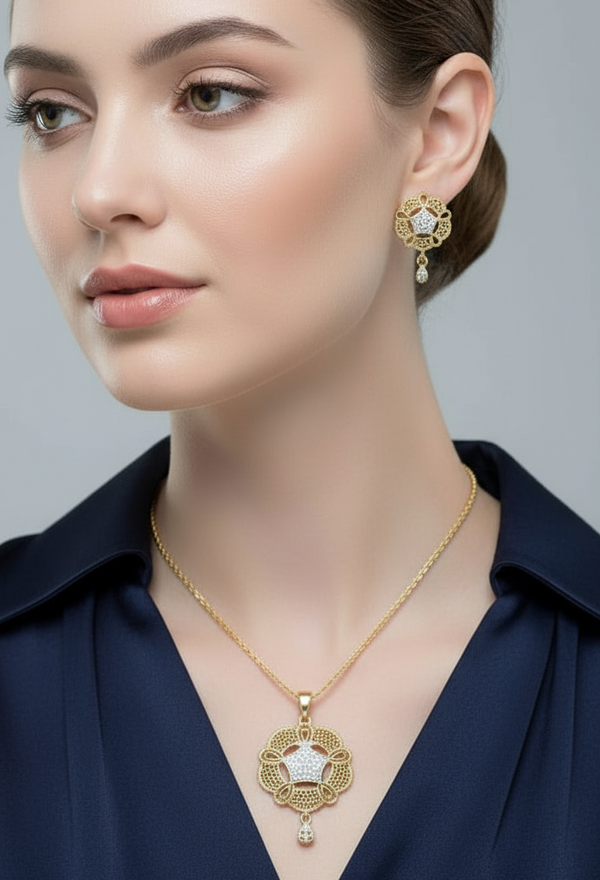 Elegant Gold-Plated Necklace Set