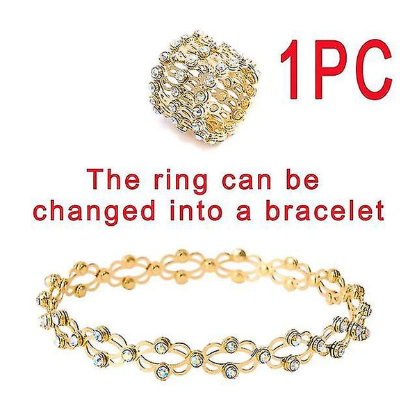 Versatile Gold-Plated Jewelry: Ring to Bracelet Transformation