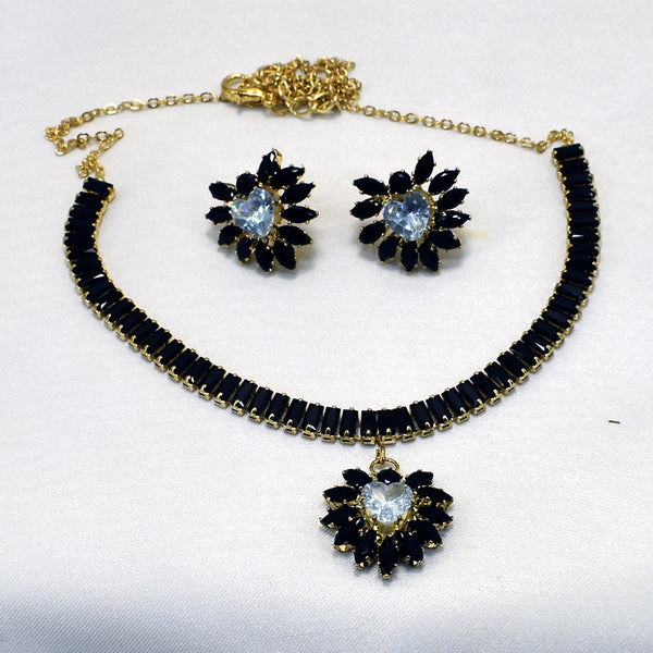 Assorted Zircon Necklace Set with Embedded White Stones