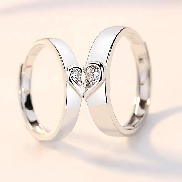 Couple Rings | Eternity Love Heart-Shaped