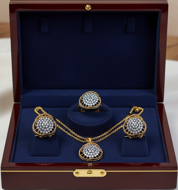 Elegant White Stone Premium Necklace Set