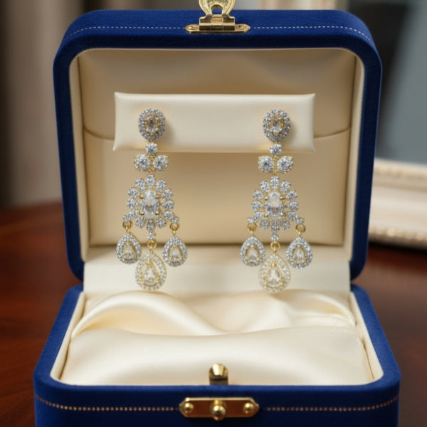Elegant Double-Tone 1 Carat Earrings