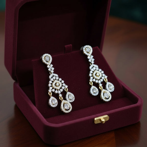 Stunning Double-Tone 1 Carat Earrings