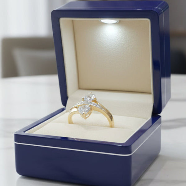 Two-Heart Crossover Ring