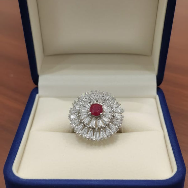 Luxury Red Stone Cocktail Rings Collection