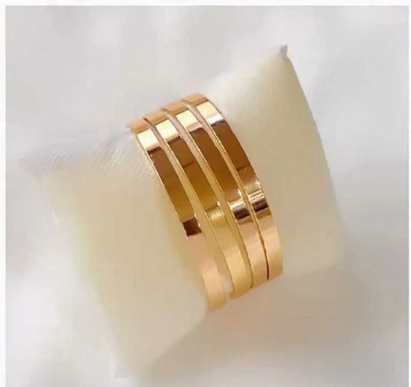 Shine Bright: Gold Color Polish 4 Bangles Set