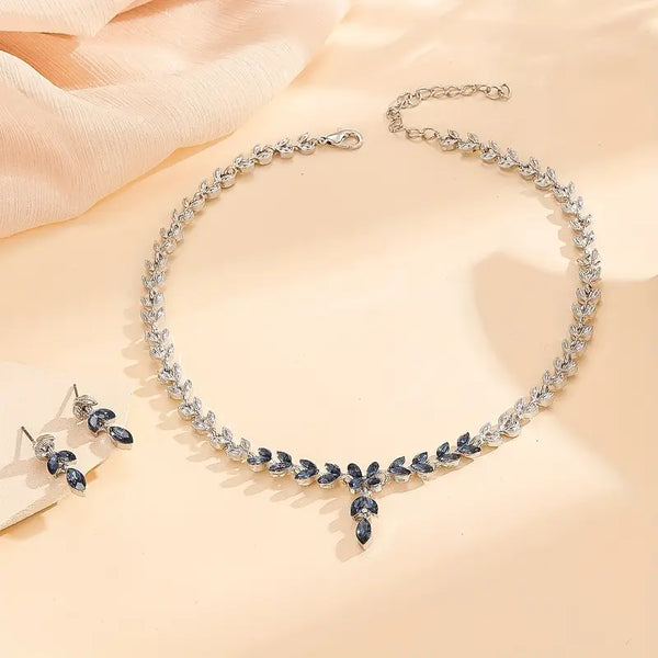 Leaf-Shaped Silver Necklaces | Blue Stone Jewelry