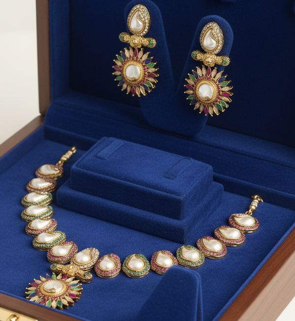 Multicolor Mother of Pearl Luxury Necklace Set
