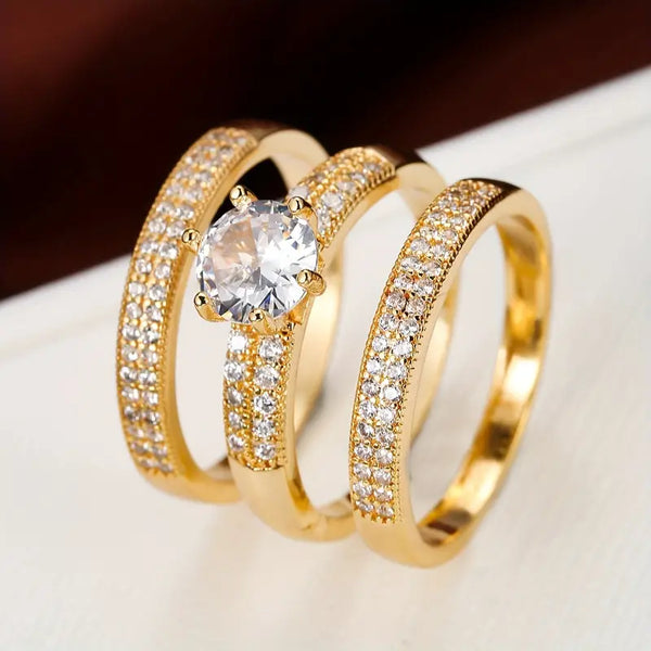 A Stylish And Sophisticated Set of 3 Stacked Rings