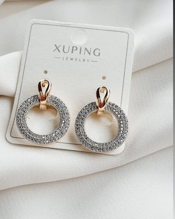 XUPING JEWELRY" dangling hoop earrings
