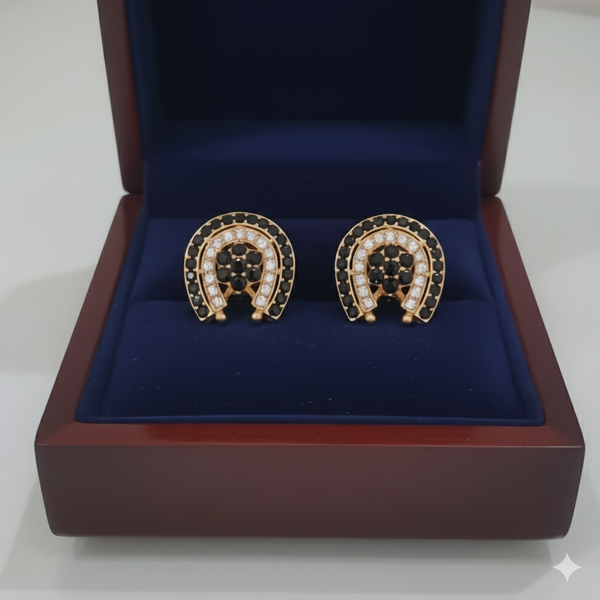 Assorted Luxury Horseshoe Drop Earrings with Crystal Details